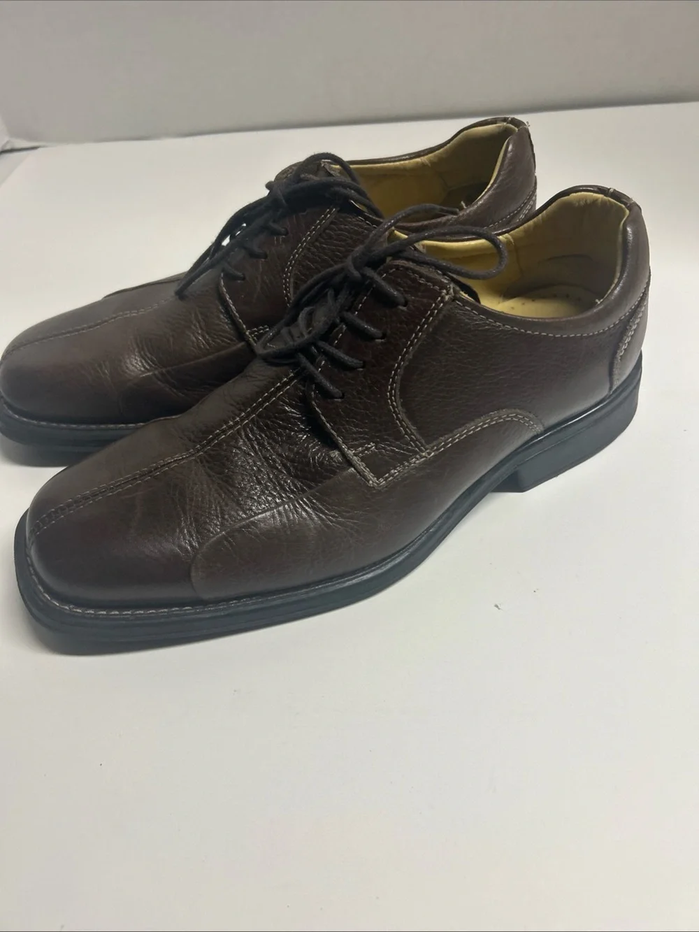 Studio Belvedere Bay Bridge Brown Leather Oxford Shoes Men's Size 9 D